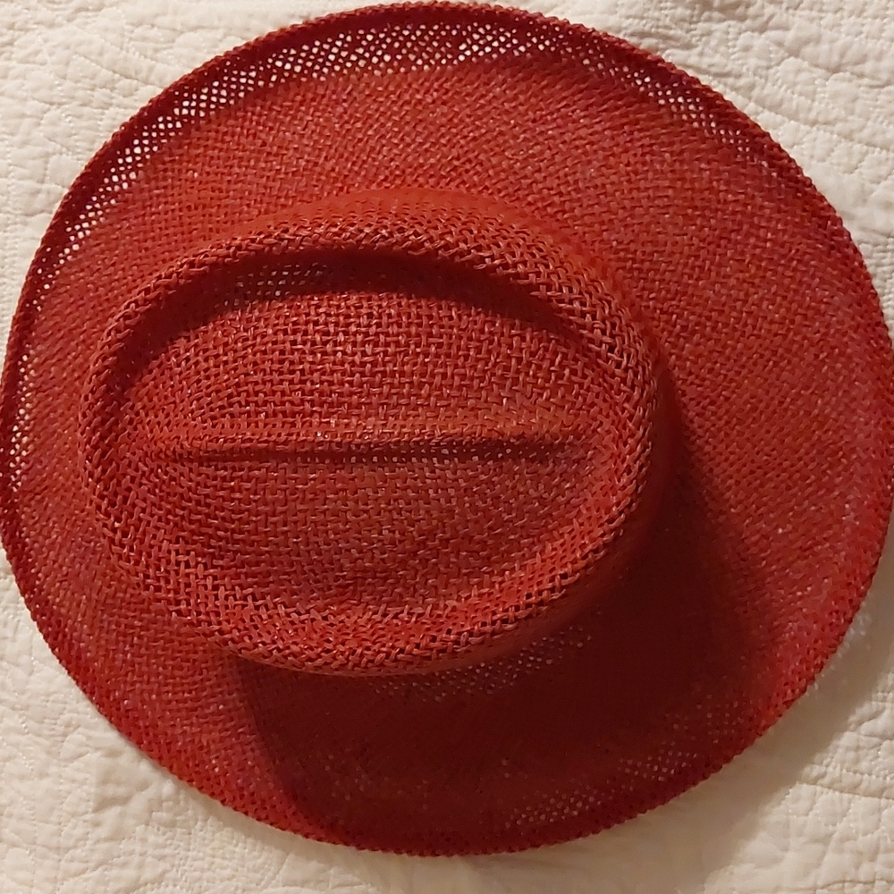 Boho Red Straw Hat - image 4